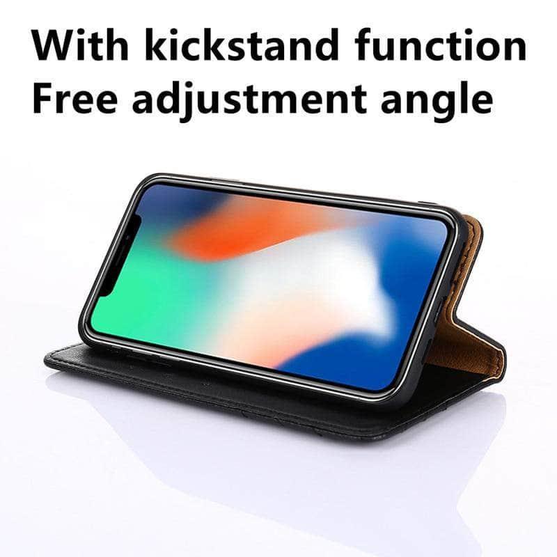 Premium PU Leather Magnetic Wallet Case for Samsung Galaxy S21 - Slim RFID Blocking Credit Card Holder with Strong Magnet Closure | Perfect for Daily Use, Travel & Business Meetings