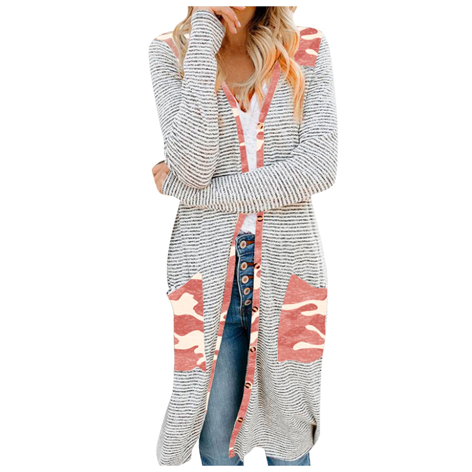 Women's Velvet Kimono Cardigan - Loose Long Spring Coat with Elastic Waist for Casual Wear & Layering | Perfect for Outdoors, Lounging & Boho Fashion
