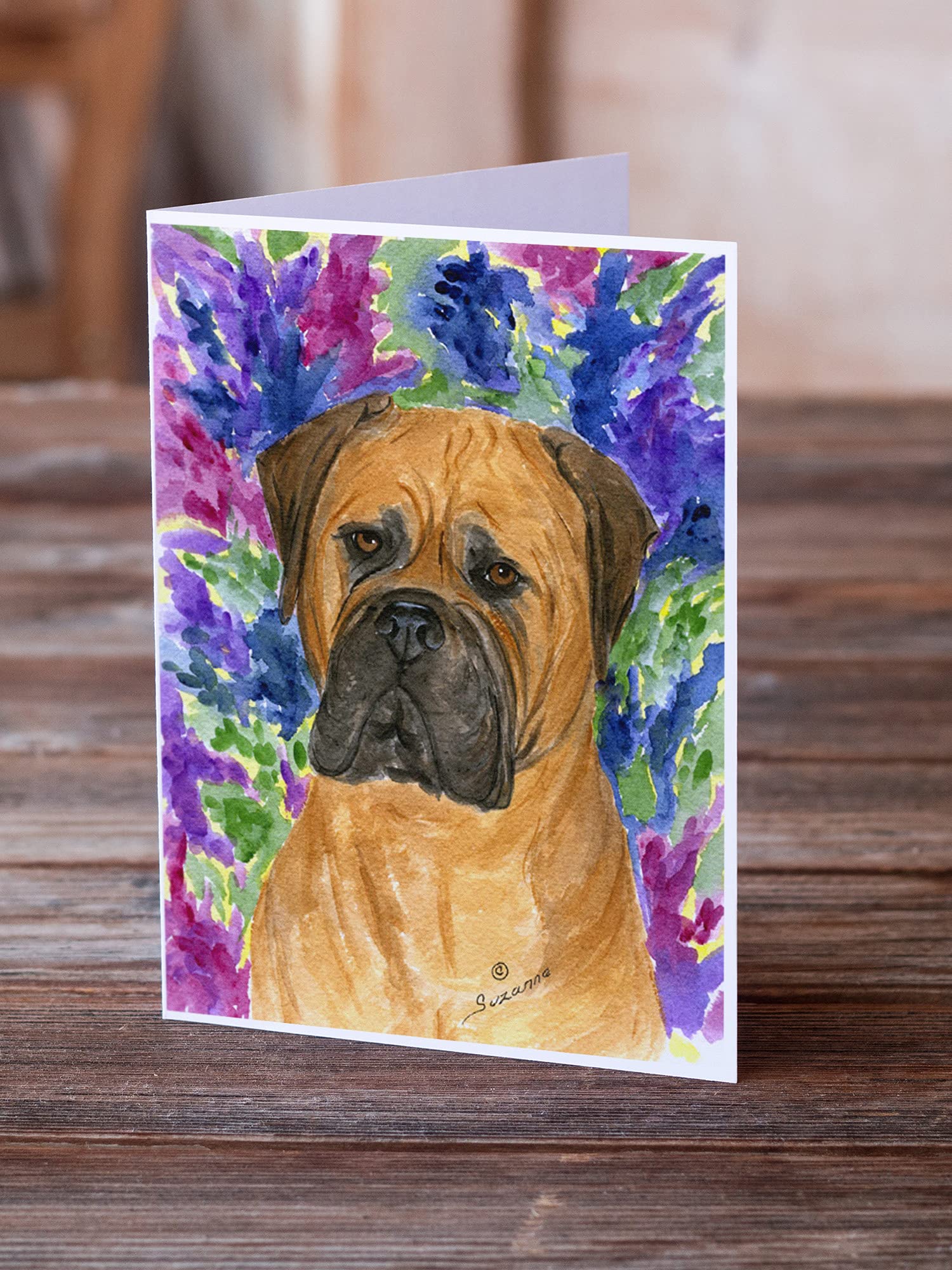 Bullmastiff Greeting Cards Set of 8 with Envelopes | A7 Size 5x7 Blank Note Cards | Whimsical Dog Lover Stationery | Perfect for Birthdays, Thank You Notes & Pet Lover Gifts