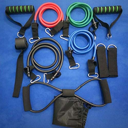 DASHUAIGE 11-Piece Resistance Bands Set with Handles - Stretchable Yoga Pull Ropes & Elastic Fitness Tubes for Home Workouts, Strength Training & Muscle Toning | Perfect for Gym, Yoga, Pilates & Physical Therapy
