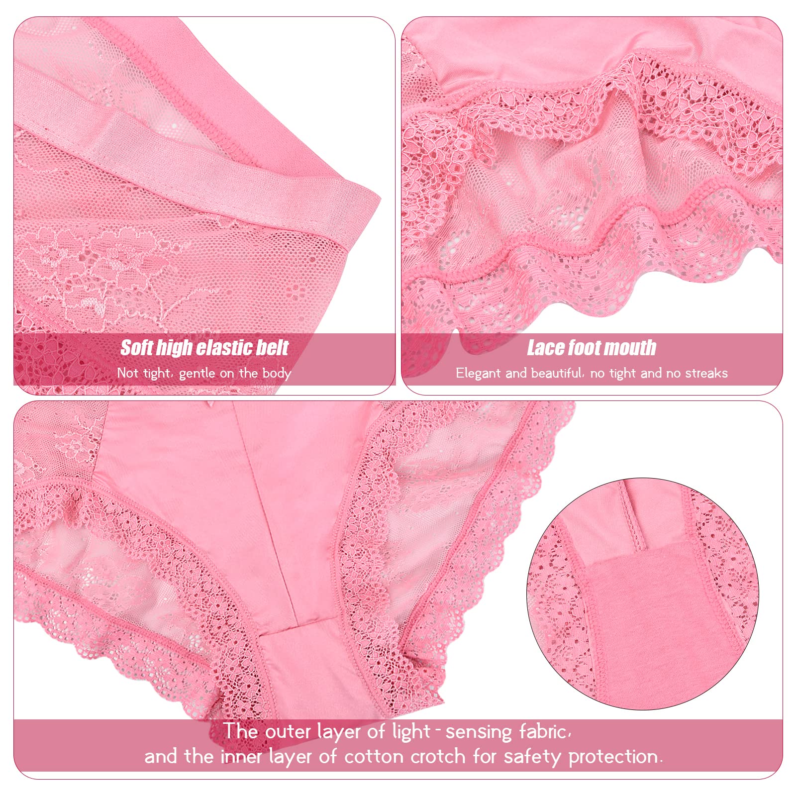 Women's Lace Underwear Multipack - 5 Pack Ultra Thin Floral Lace Panties with Bow | Sexy Low Rise Bikini Briefs | Stretchy Comfortable Hipster Underwear for Everyday Wear & Special Occasions