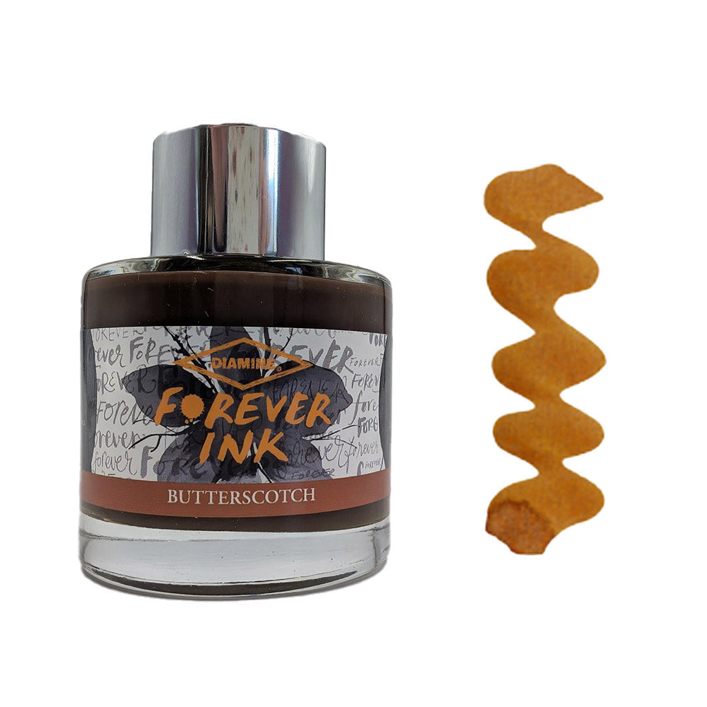 Diamine Forever Ink - Permanent Pigment Fountain Pen Ink, 50ml Bottle - Ideal for Calligraphy, Journaling & Professional Writing