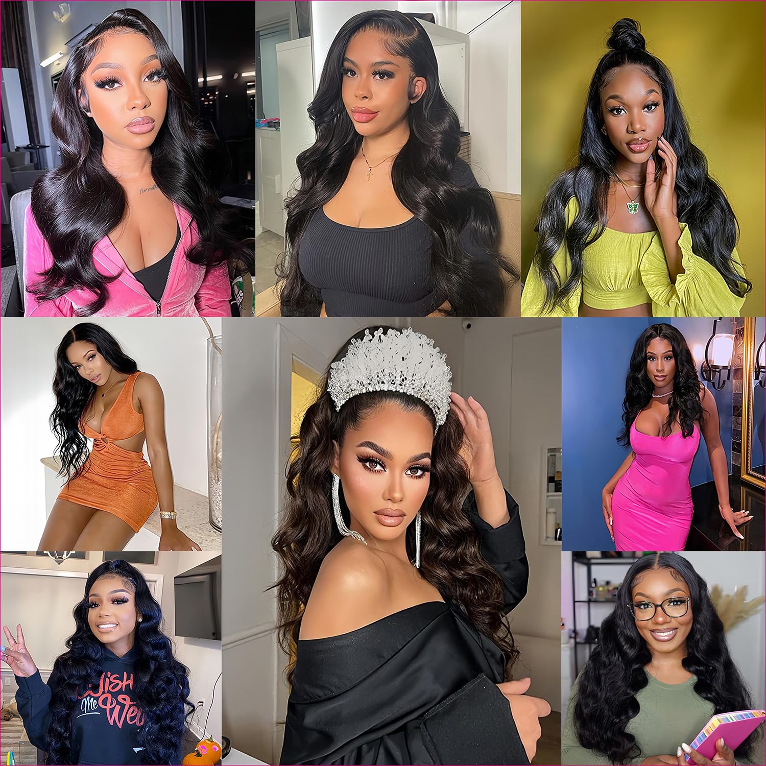 13x4 HD Lace Front Wigs Human Hair - Body Wave Pre Plucked Lace Frontal Wig for Black Women - 20 Inch Full Lace Wig for Daily Wear, Parties & Special Occasions