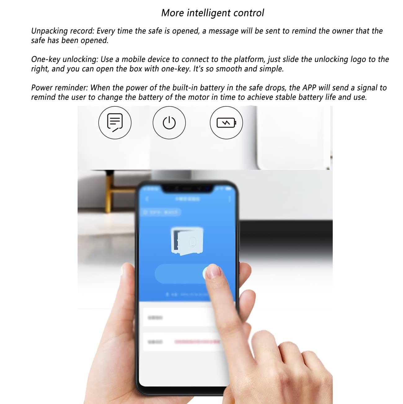 Fingerprint Safe Box - Biometric Security Lock Box for Home, Office & Travel - Anti-Theft Cash & Jewelry Storage - White Digital Safe for Bedroom, Closet & Cabinet - Protect Valuables, Documents & Cash