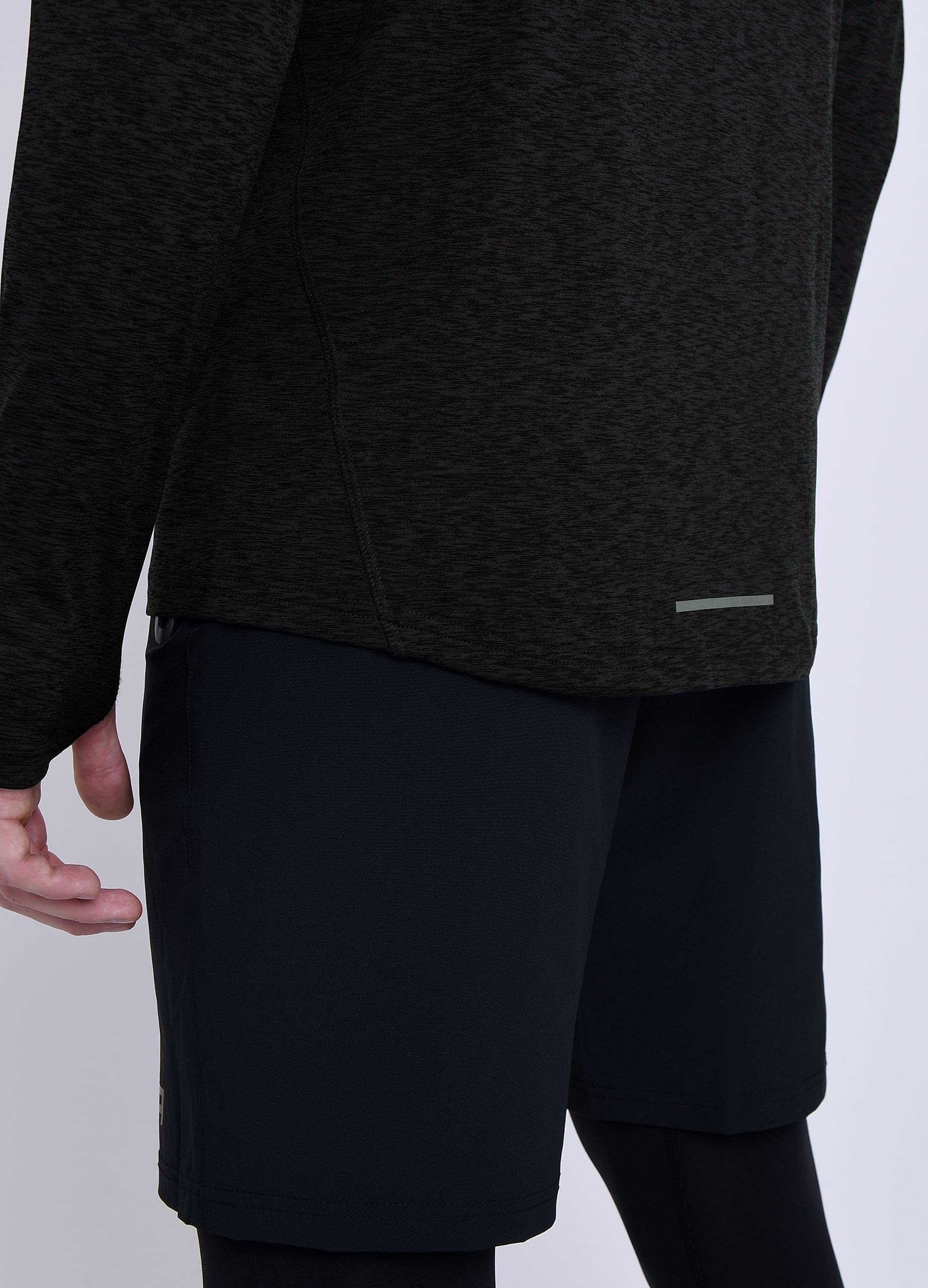 TCA Men's Thermal Running Shirt - Funnel Neck Warm-Up Top for Cold Weather Jogging & Outdoor Workouts