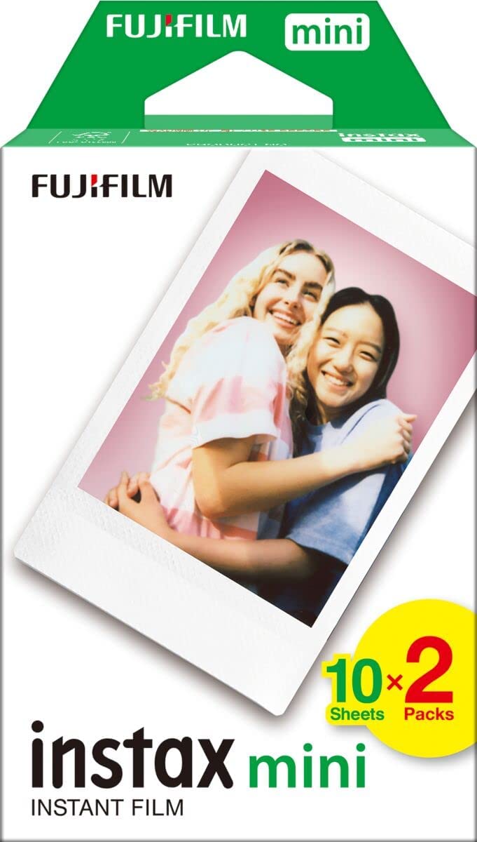 FUJIFILM INSTAX Mini Instant Film 2 Pack (20 Sheets) - Compatible with INSTAX Mini Cameras, Perfect for Parties, Travel & Scrapbooking