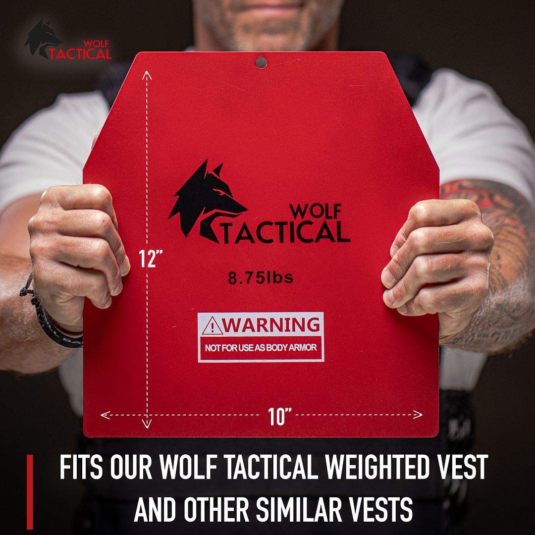 WOLF TACTICAL Weight Vest Plates - 5.75LB/8.75LB/14.5LB/19.75LB Pairs for CrossFit, Strength Training & Running - Adjustable Weight Plates for Home Gym, Outdoor Workouts & Military Fitness Training