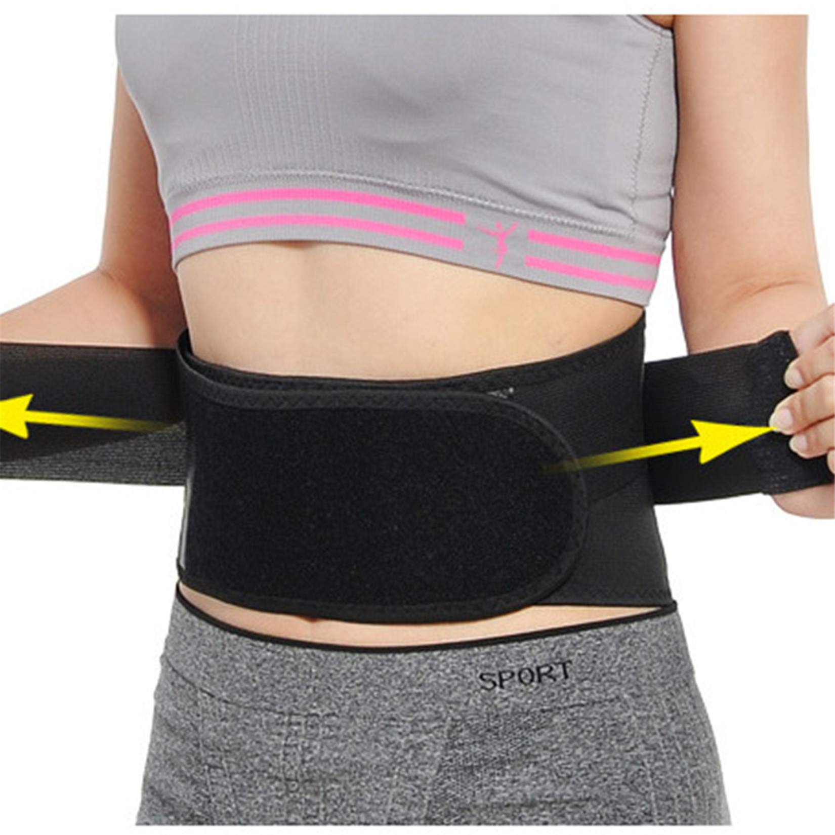 Magnetic Self Heating Back Brace Belt - Adjustable Elastic Waist Support with Infrared Therapy for Lower Back Pain Relief - Perfect for Work, Sports & Daily Comfort