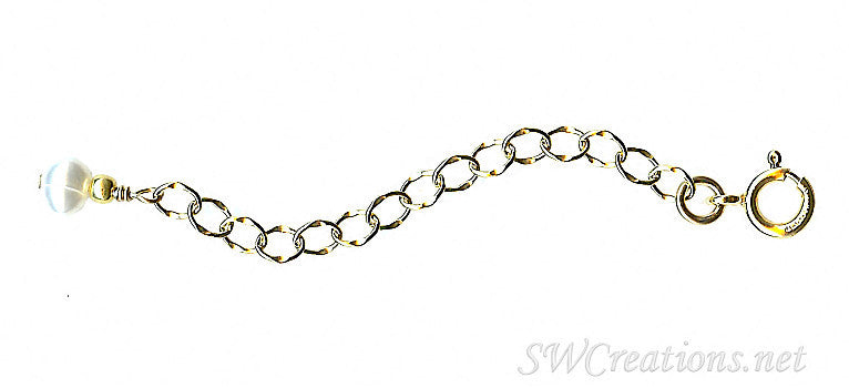 Elegant Oyster Pearl Gold Necklace Extender - Adjustable Chain for Layering & Custom Fit - Perfect for Jewelry Styling & Gifts