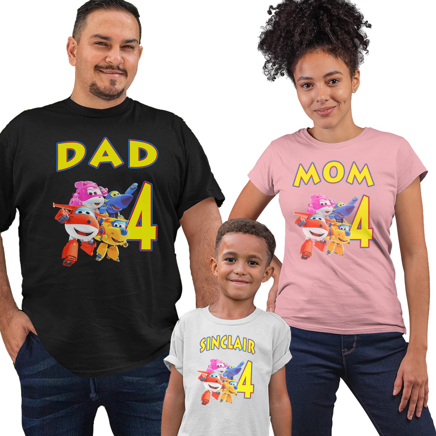 Personalized Super Wings Birthday Shirt for Kids & Family - Custom Matching Outfits for Birthday Parties & Theme Events