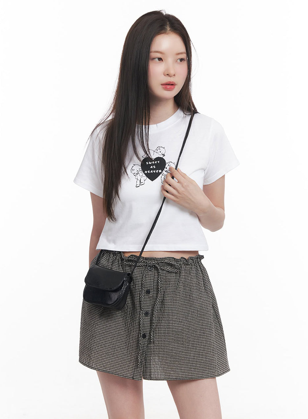 Trendy Angel Graphic Crop Top IY513 - Stylish Women's Fashion for Casual Wear & Summer Outfits