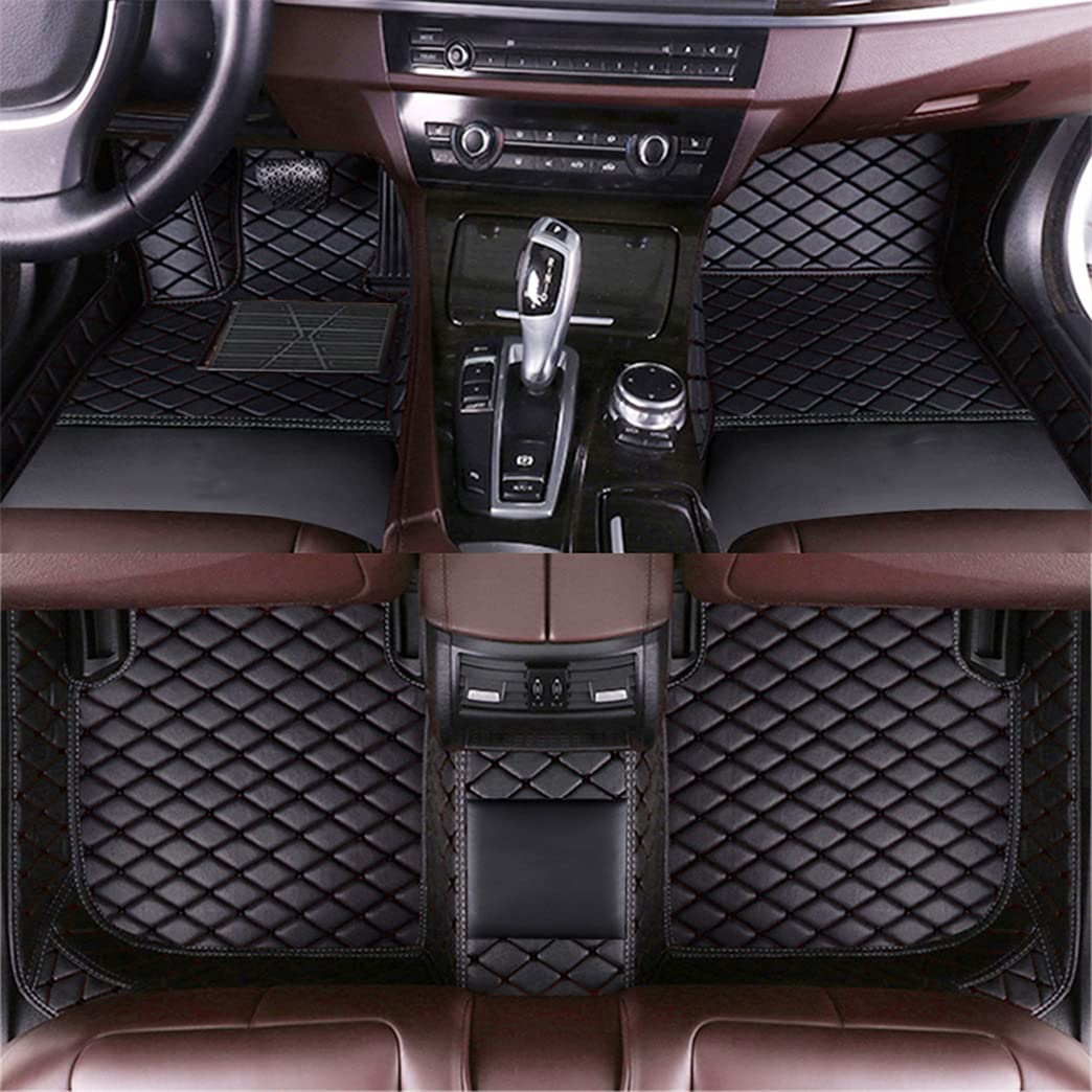 Custom Car Floor Mats for Camaro, Corvette & Monte Carlo - Premium All-Weather Protection, Waterproof Full Coverage Auto Carpets (Black) - Luxury Leather Liners for Daily Driving & Road Trips