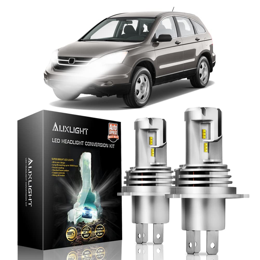 AUXLIGHT 9003 H4 HB2 LED Headlight Bulbs - 12,000 Lumens Super Bright Dual Beam, 6000K Cool White - Direct Replacement for 1997-2004 & 2007-2014 Honda CR-V - Plug & Play Conversion Kit (2 Pack) - Perfect for Night Driving, Foggy Conditions & Off-Road Adventures