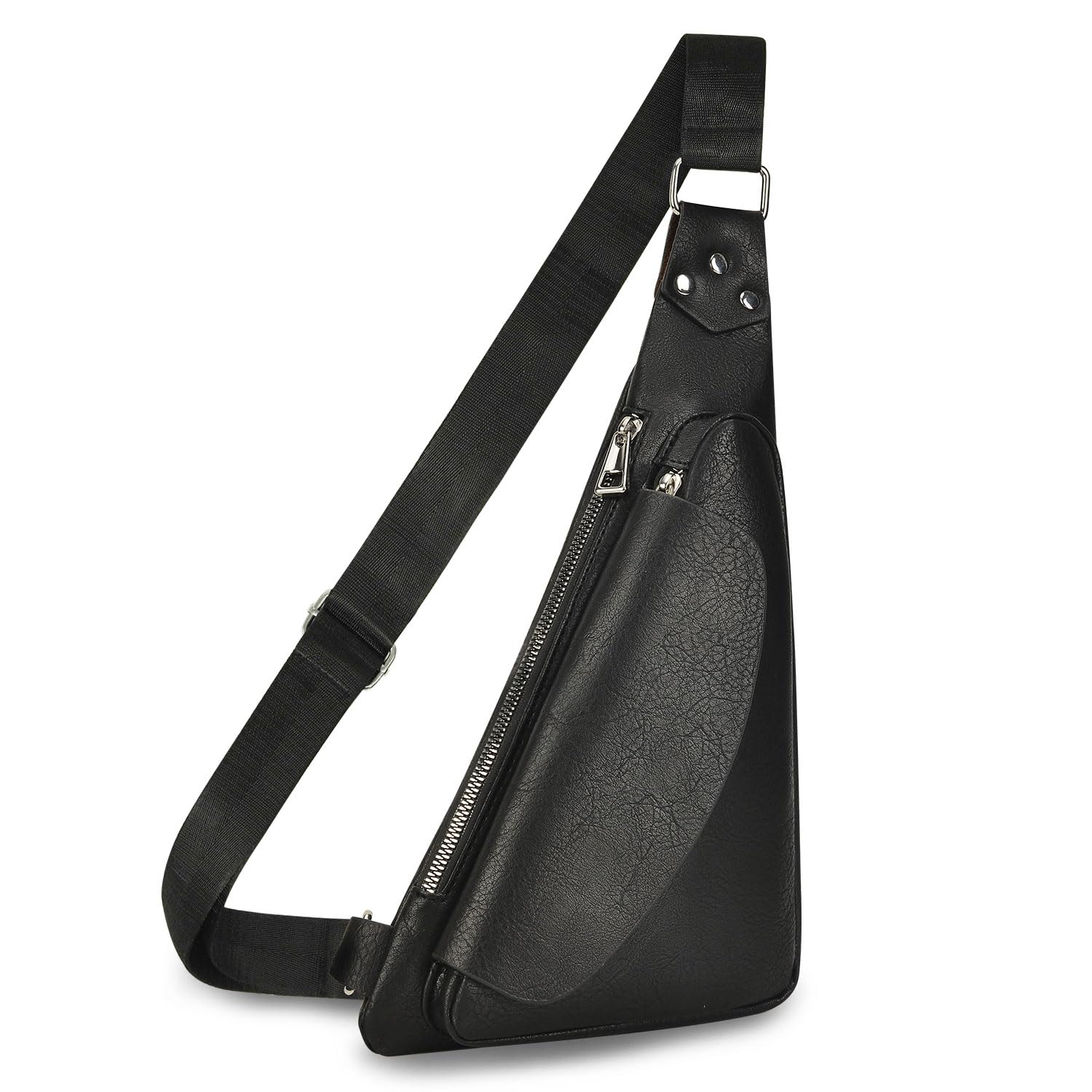Premium Men's Leather Crossbody Sling Bag - Anti-Theft Lightweight Shoulder Bag for Business, Travel & Outdoor Activities | Perfect for Work Commute, Hiking, Camping & Daily Use