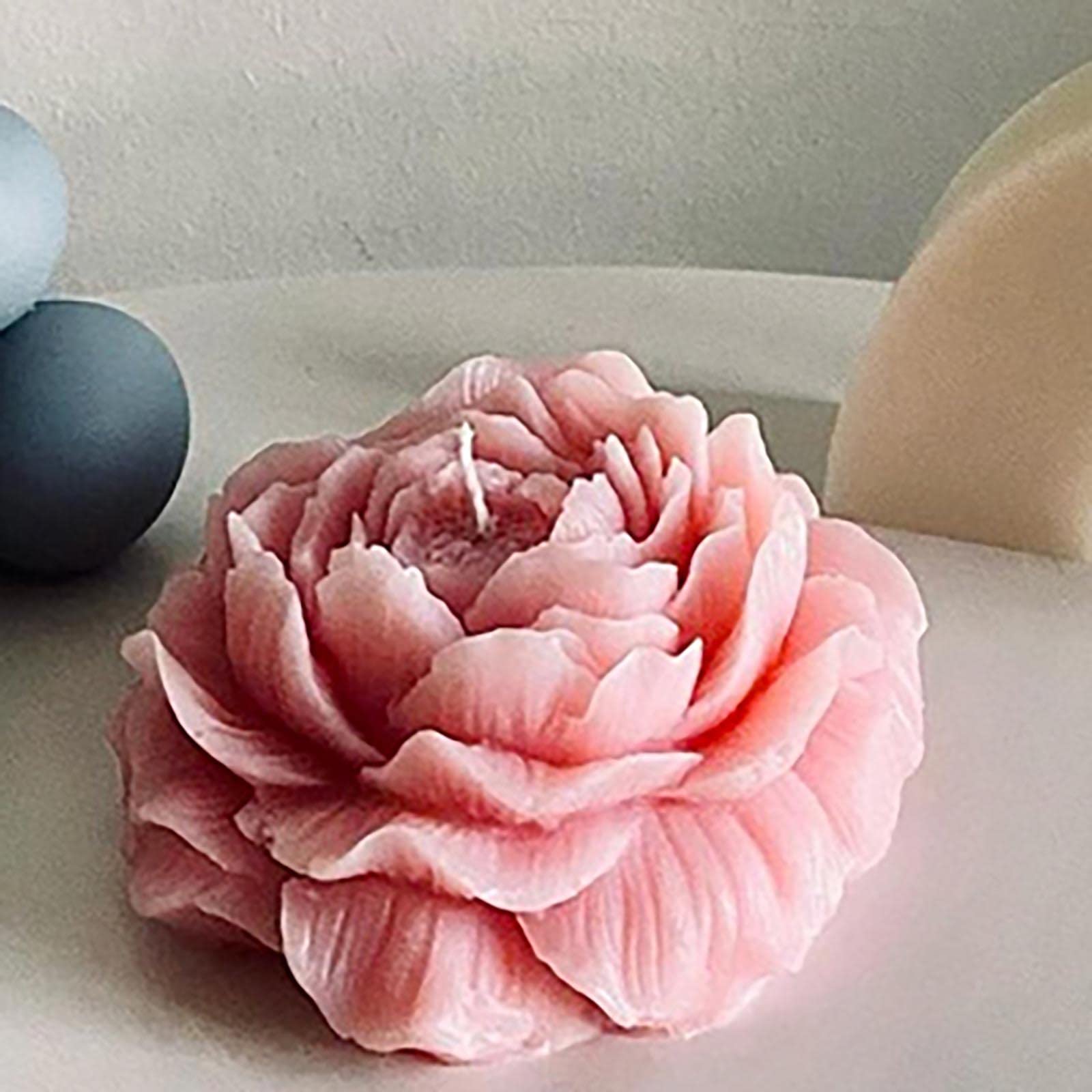Peony Flower Silicone Soap Molds - 6 Cavity DIY Soap Making Kit for Handmade Soaps, Candles & Resin Crafts - Reusable Non-Stick Baking Mold for Home Decor & Gift Making