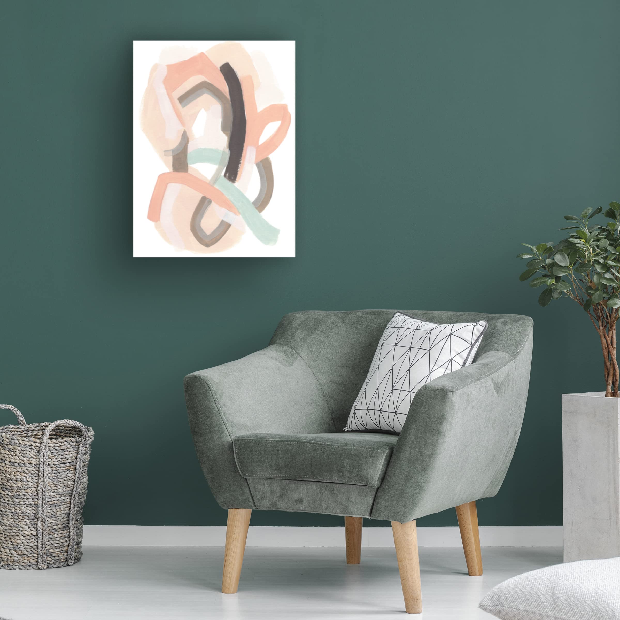 Trademark Fine Art 'Pastel Signal IV' Abstract Canvas Wall Art by June Erica Vess - Modern Home Decor for Living Room, Bedroom & Office