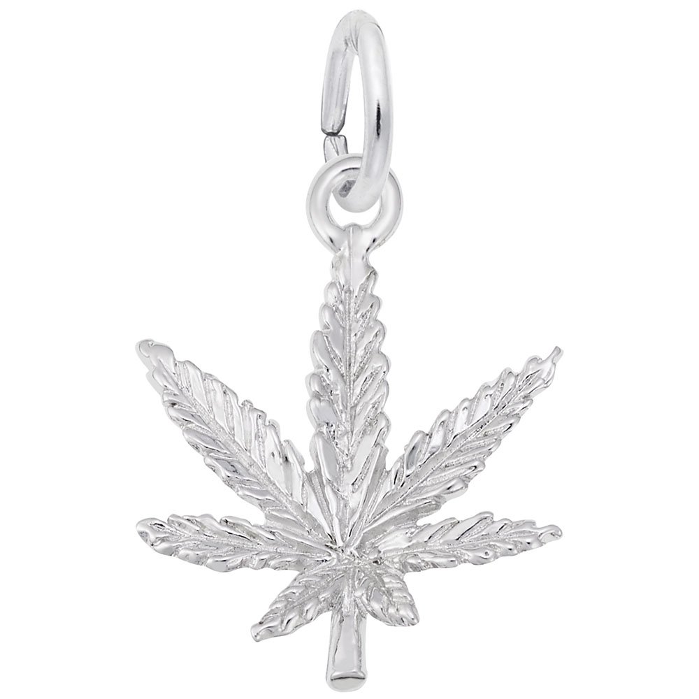 Cannabis Leaf Pendant - 925 Sterling Silver Weed Leaf Charm for Jewelry Making, Bracelets & Necklaces - Perfect for 420 Gifts, Stoner Accessories & Hippie Fashion
