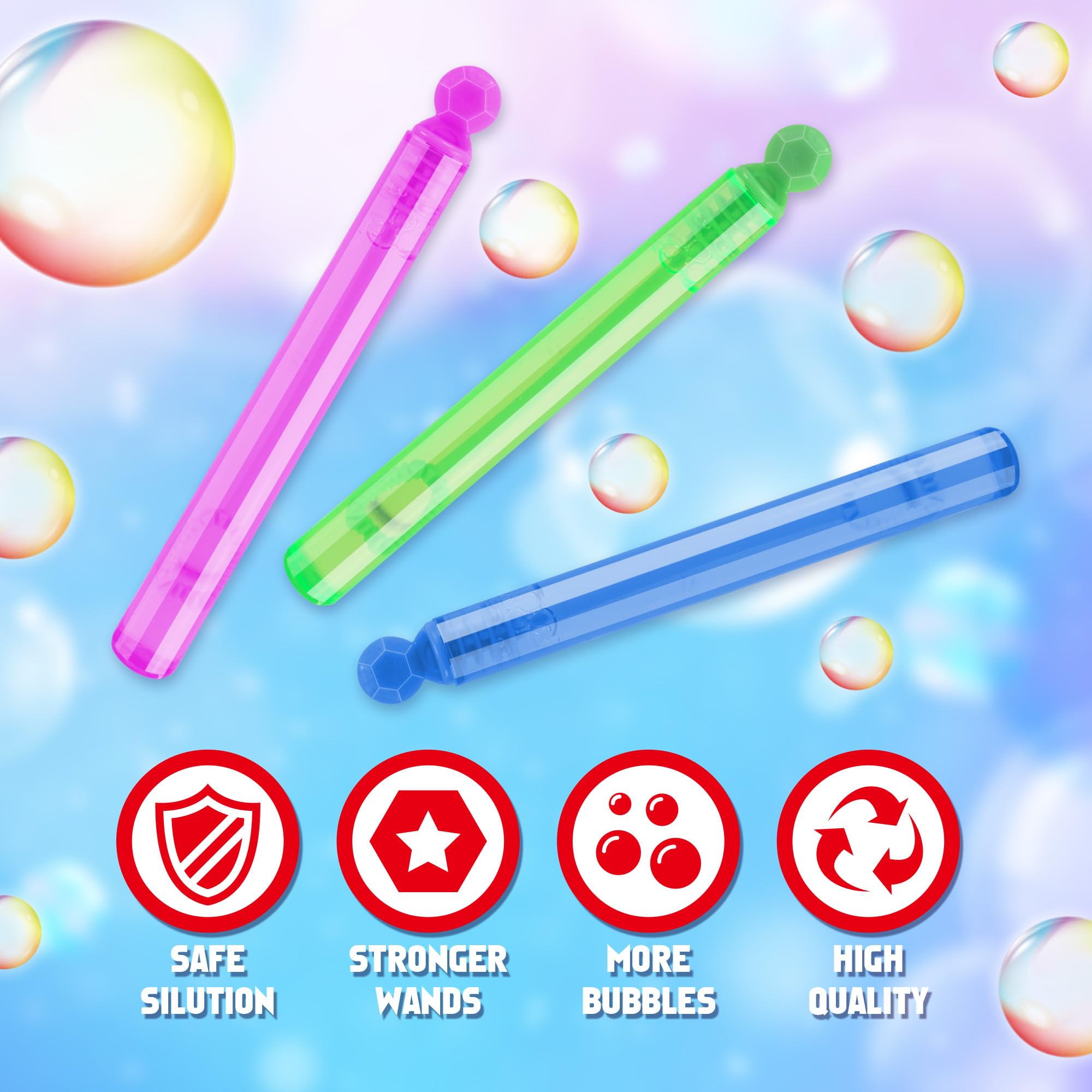 32 Pack 8 Color Diamond Theme Mini Bubbles - Bulk Water Park Bubbles for Wedding, Birthday Party, Easter Basket Fillers & Kids Game Prizes - Fun Outdoor Play & Party Favors