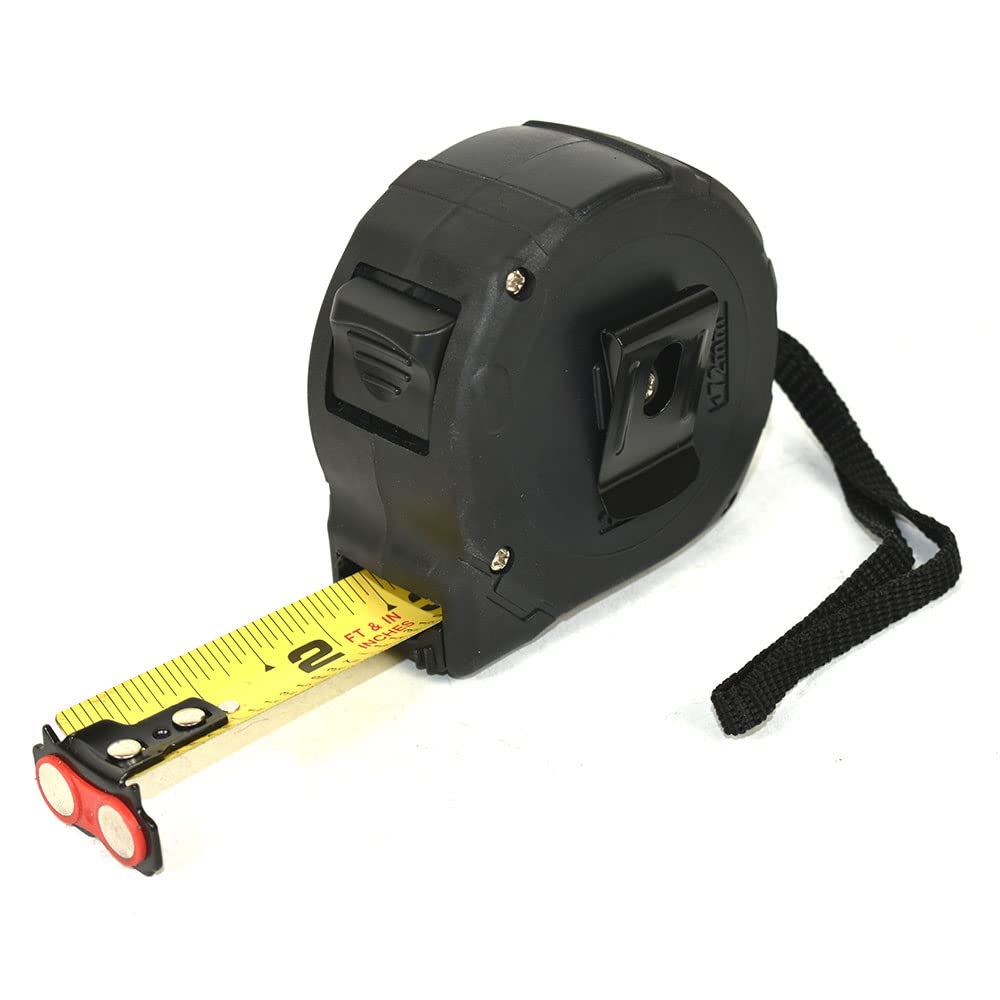 Big Horn 19643-5Pk 25 Ft. Compact Auto Lock Tape Measure with Magnetic Hook - Pack of 5 | Heavy Duty Measuring Tool for Construction, Carpentry, DIY Projects & Home Improvement