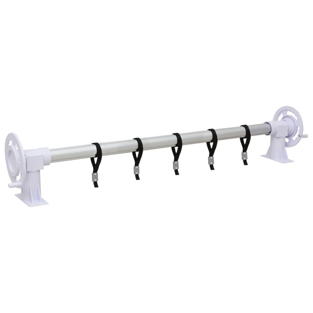 Durable Pool Cover Roller with Heavy-Duty Plastic Base – Easy Pool Cover Storage & Protection for Inground & Above Ground Pools