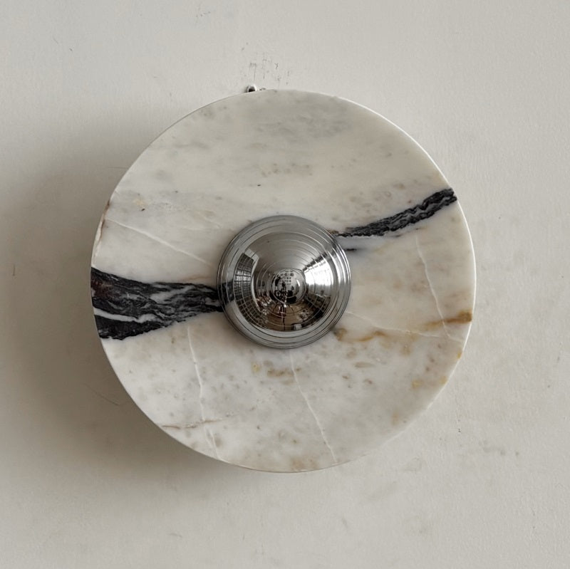 Calacatta Marble Wall Sconce Light - Modern Gold Finish Bathroom Vanity Lighting for Bedroom, Hallway & Living Room Decor