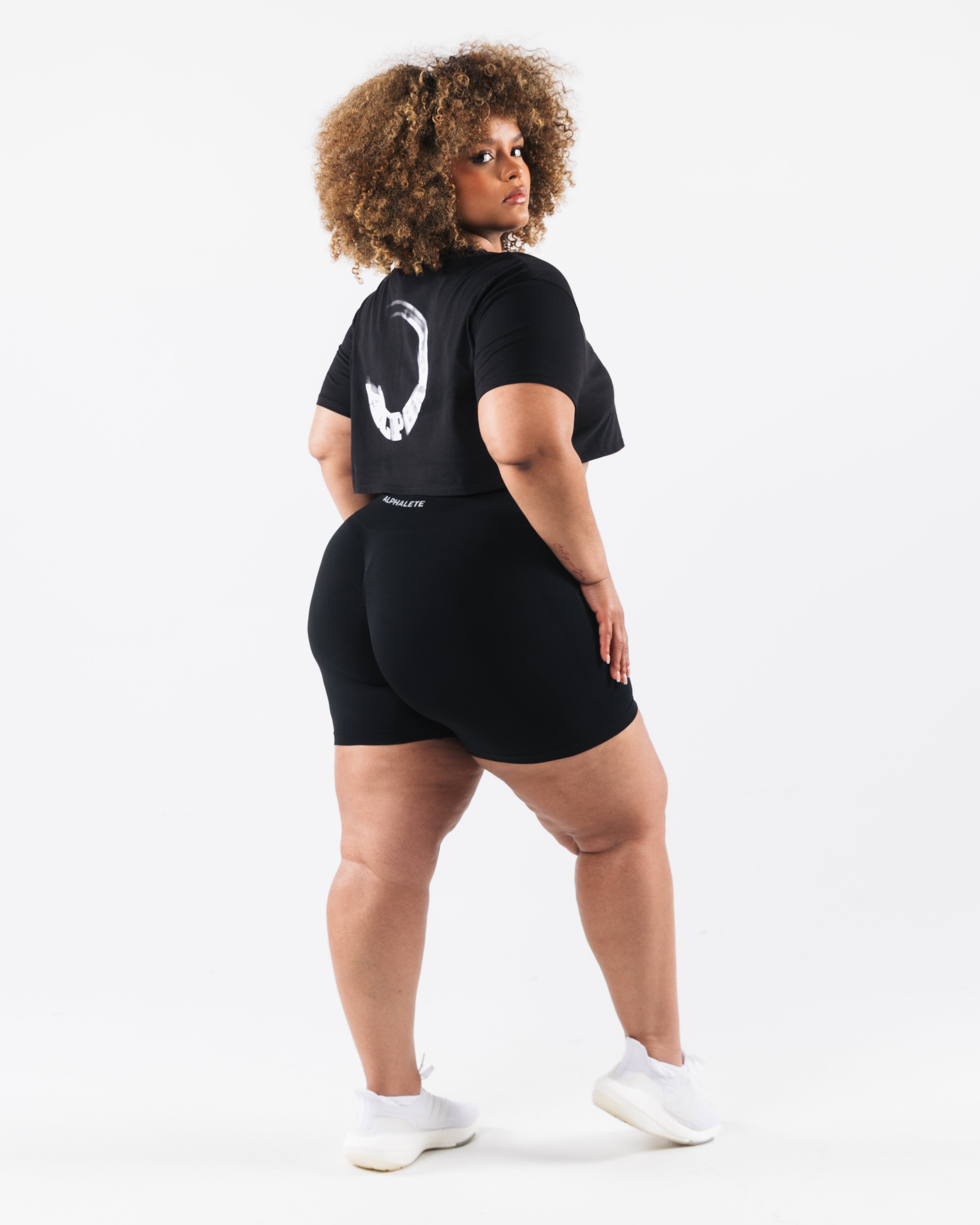 OT Oversized Crop Tee - Black | Women's Fashion Trendy Top | Perfect for Casual Outfits & Streetwear