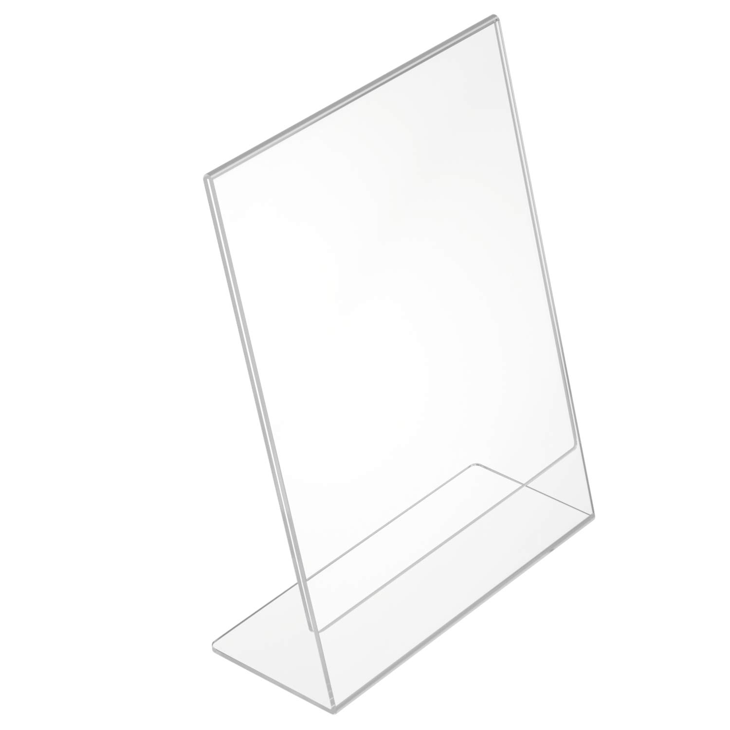 NIUBEE 6Pack 5x7 Inch Clear Acrylic Sign Holders - Vertical Picture Frames & Document Display Stand for Desktop Flyers, Menus, Photos, and Business Signs - Perfect for Restaurants, Retail Stores, and Office Use
