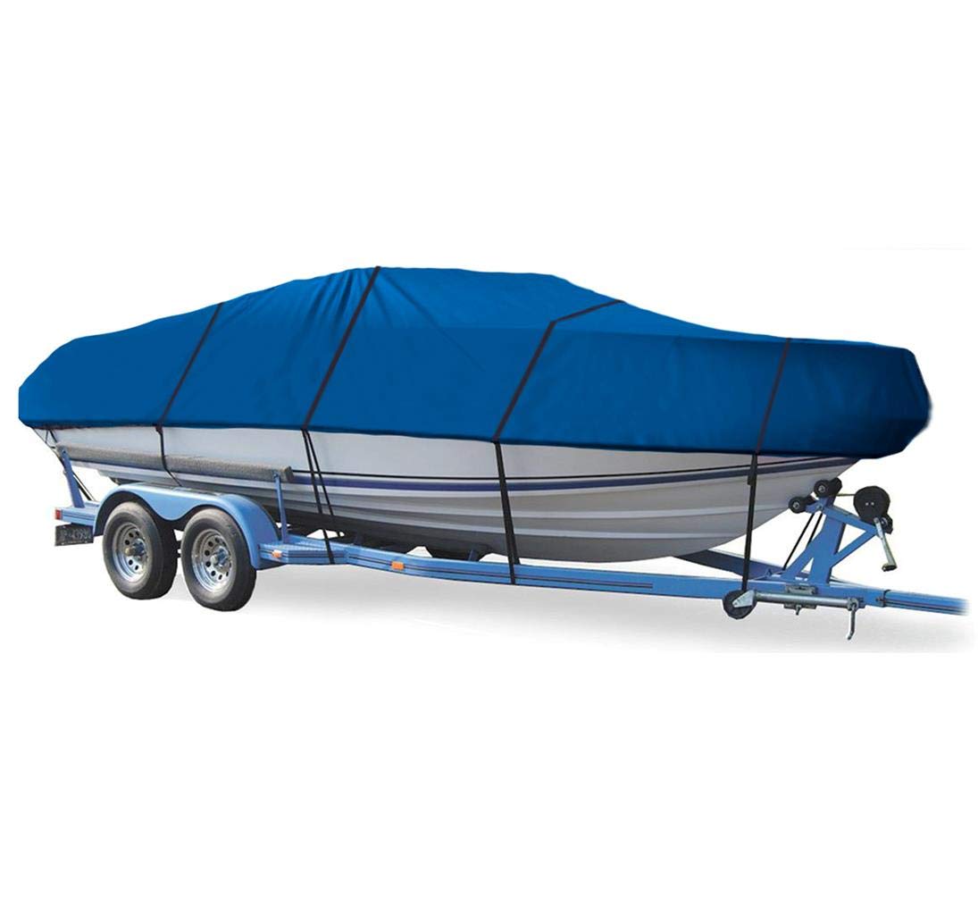SBU Blue Boat Cover for Tracker PRO DEEP V-17 - Waterproof Storage & Mooring Protection