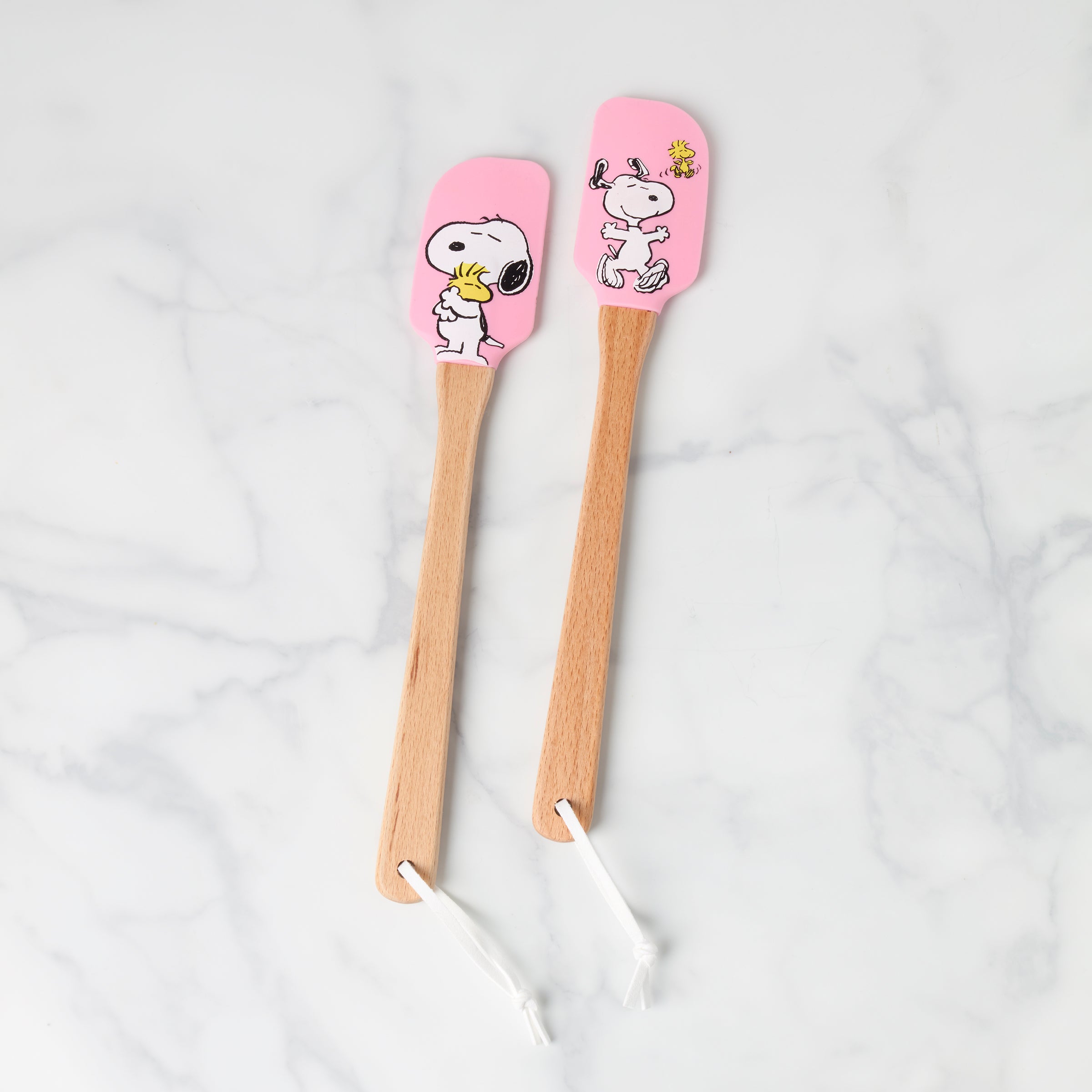 Chef Snoopy Pink Spatulas Set of 2 - Non-Slip Silicone Kitchen Utensils for Baking, Cooking, Flipping Pancakes & Eggs
