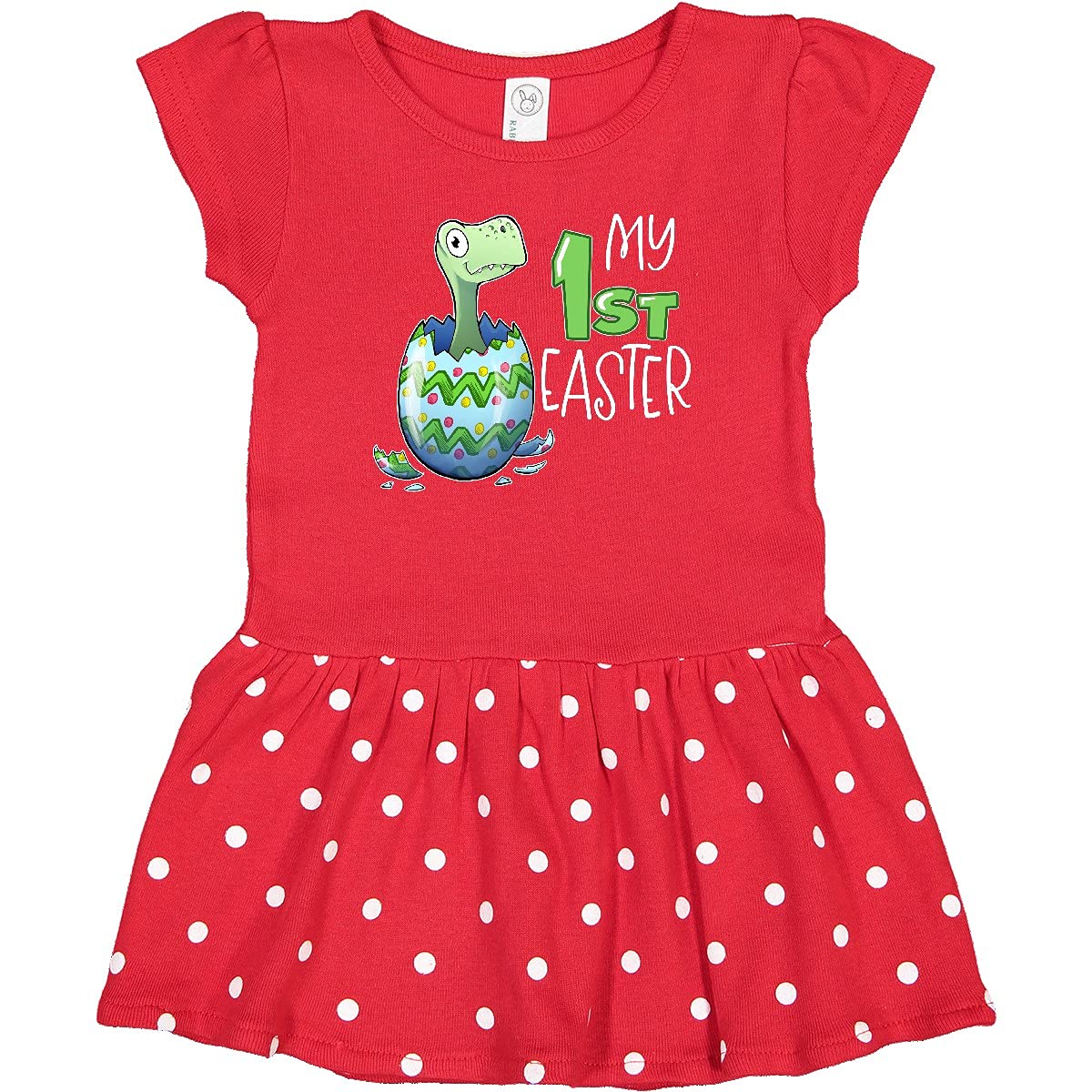 Inktastic My 1st Easter Dinosaur Hatching Easter Egg Infant Dress - Cute Baby Outfit for Easter Sunday, Photo Shoots & Family Gatherings