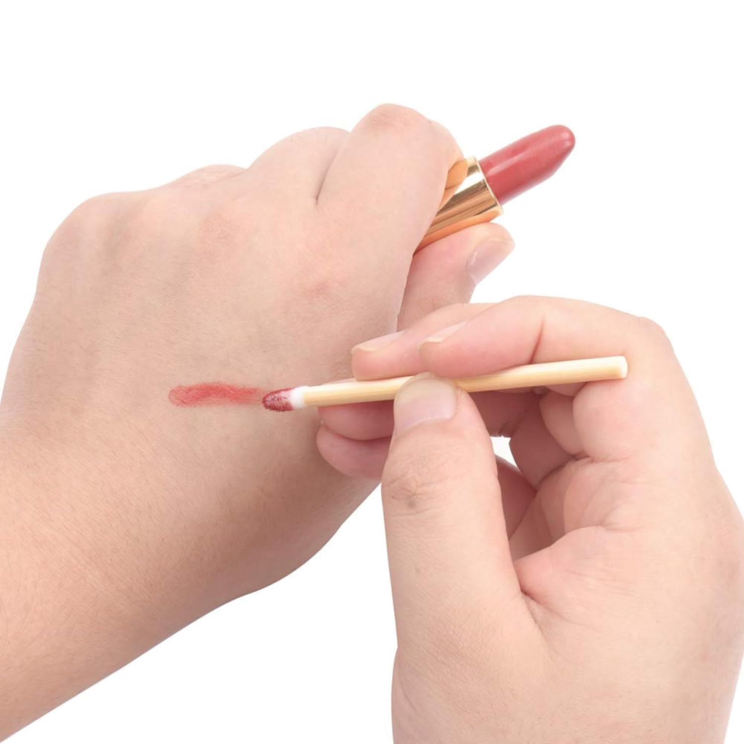 BANIRA Disposable Wooden Lip Brushes - 50 Pack for Lip Filler, Lipstick & Lip Gloss Application - White Salon & Home Use - Perfect for Makeup Artists, Beauty Salons and Personal Lip Care