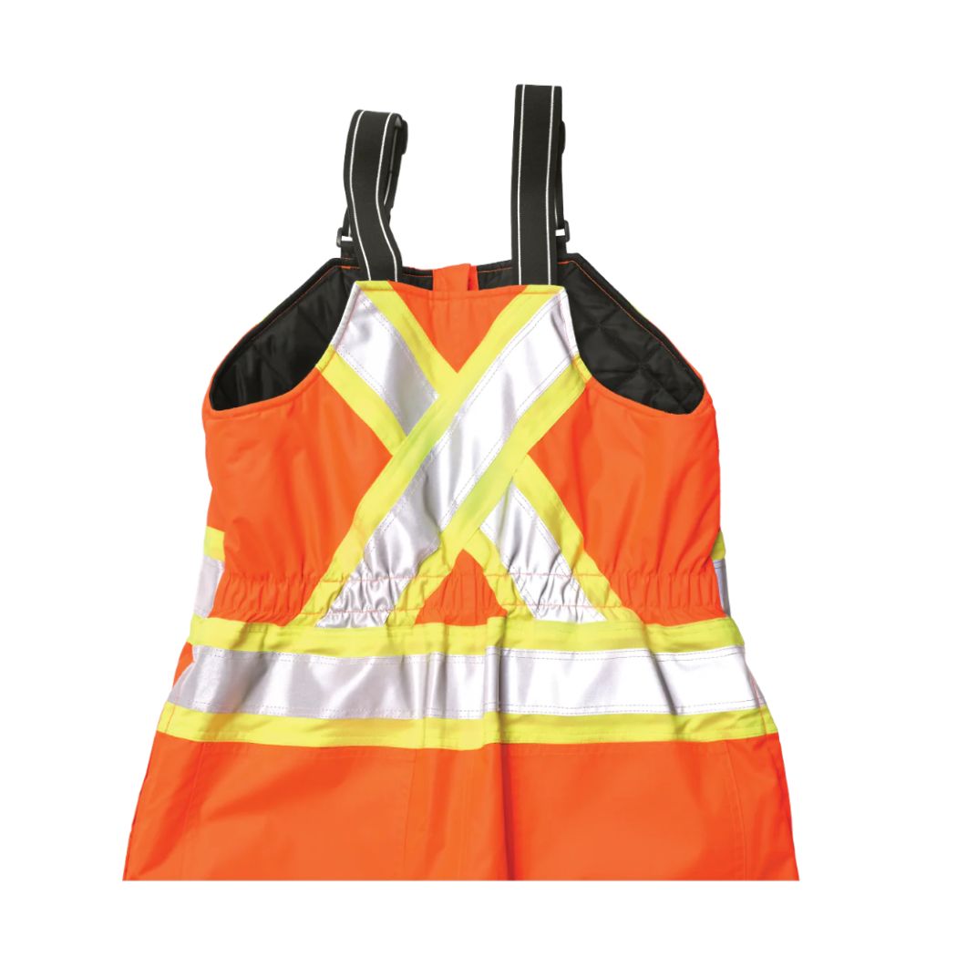 Tough Duck Women’s High Visibility Insulated Flex CSA Safety Bib Overalls SB07 Orange - Winter Workwear for Construction, Roadwork & Outdoor Safety Jobs