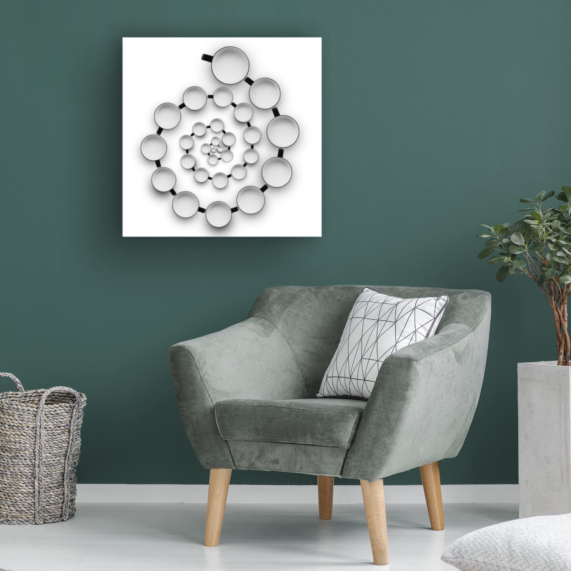 Trademark Fine Art 'Helix' Canvas Wall Art by Wieteke De Kogel - Modern Abstract Painting for Living Room, Bedroom & Office Decor