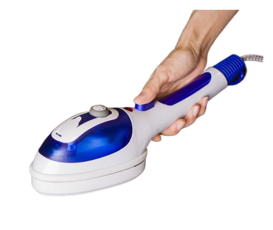 Portable Handheld Steam Iron & Garment Steamer - Constant Temperature Travel Clothes Steamer for Wrinkle Removal - Perfect for Business Trips, Vacations & Home Use (Blue)