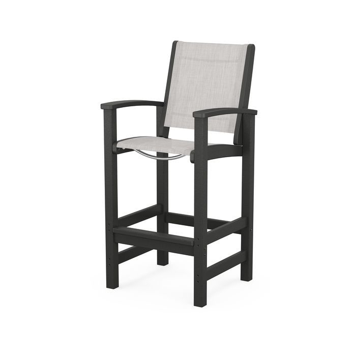POLYWOOD Coastal Bar Chair - Outdoor & Indoor Bar Stool, Weather-Resistant, Durable, Comfortable - Perfect for Patio, Deck, Kitchen, and Poolside Use