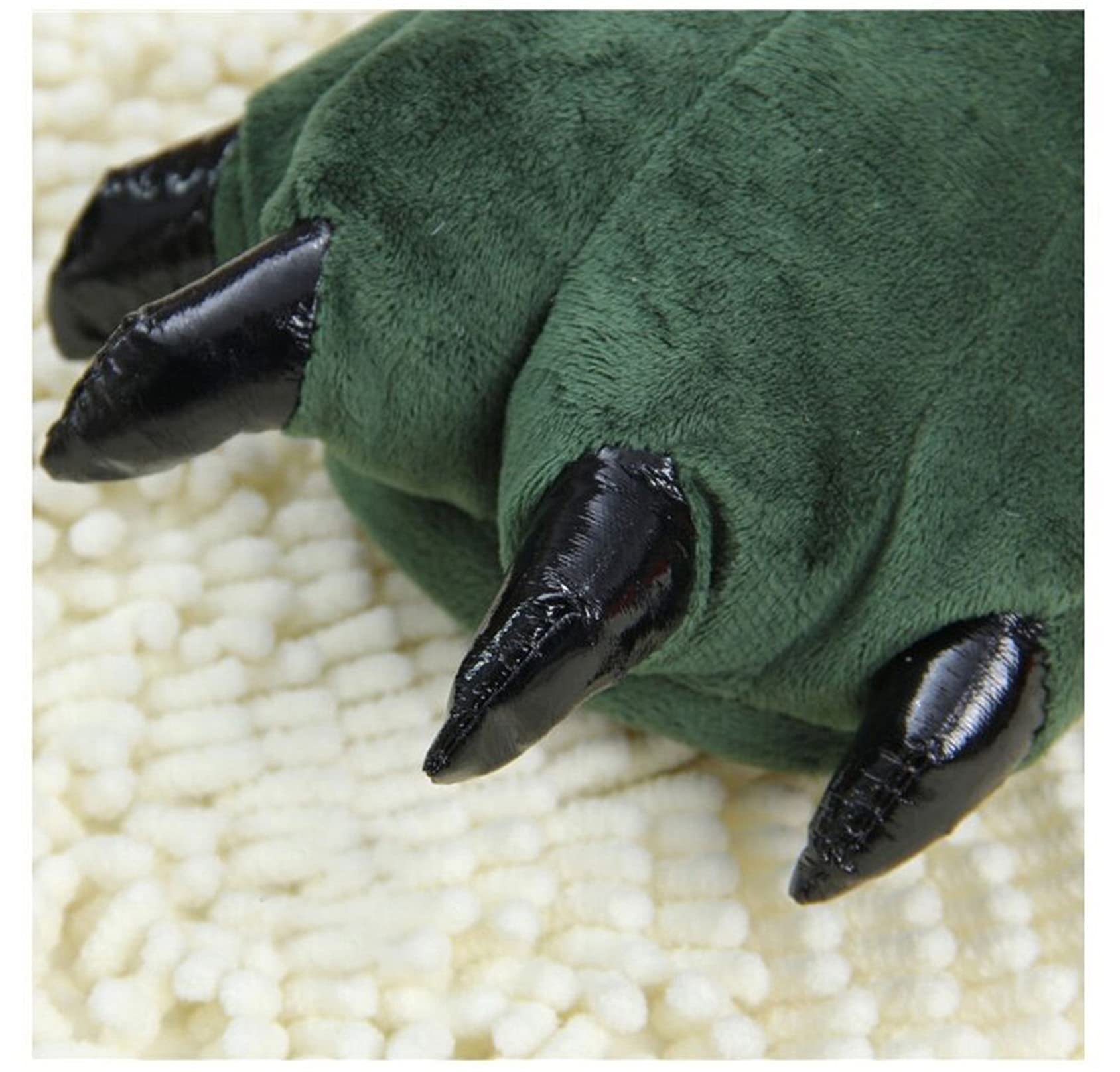 Unisex Plush Animal Paw Slippers - Fuzzy Warm House Shoes for Men & Women, Dinosaur Paw Slippers with Non-Slip Sole - Perfect for Indoor Comfort, Lounge Wear, and Cozy Winter Nights