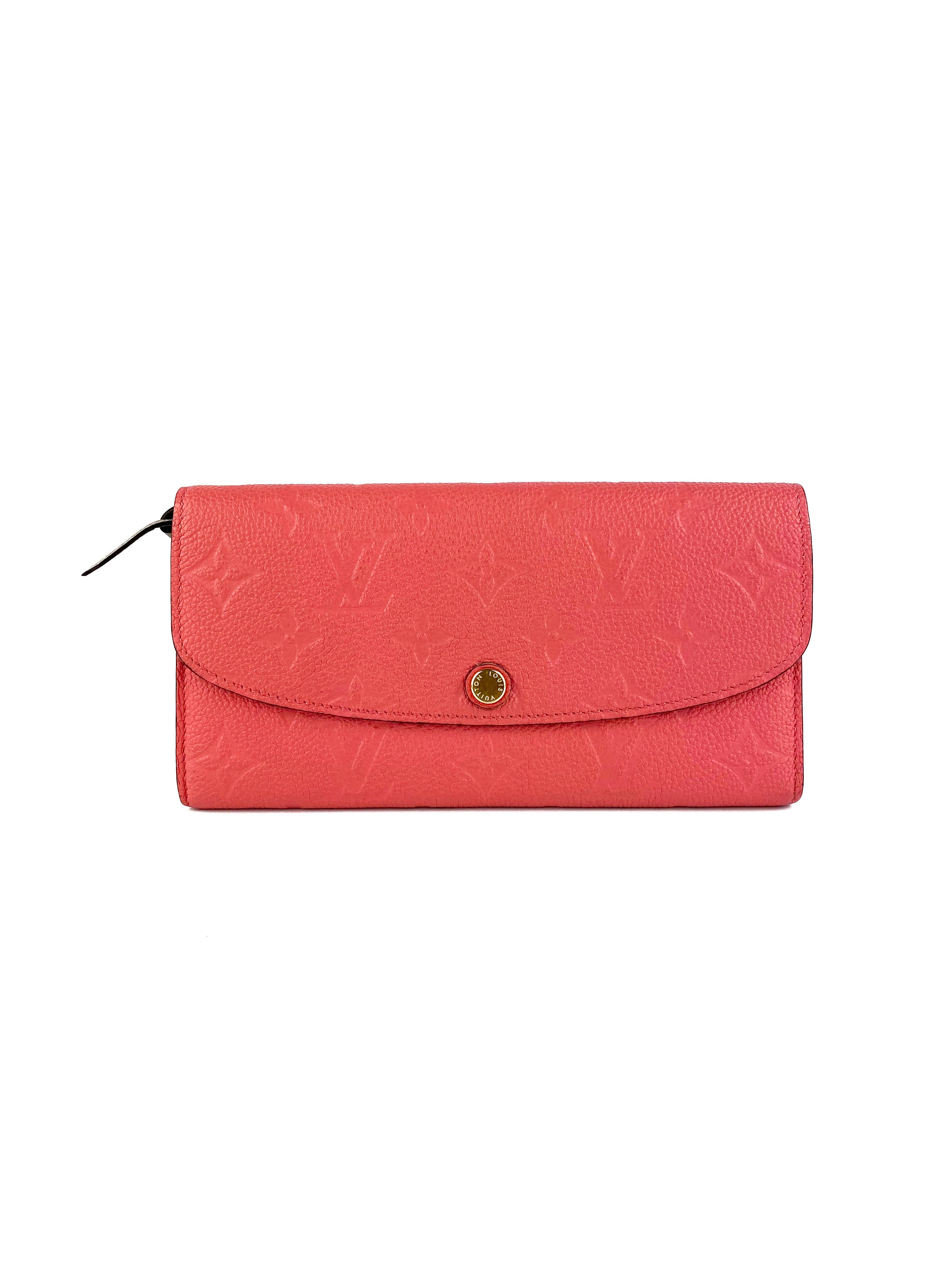 Louis Vuitton Emilie Wallet in Pink - Genuine Leather Women's Wallet with Multiple Card Slots - Perfect for Everyday Use, Travel & Gift Giving