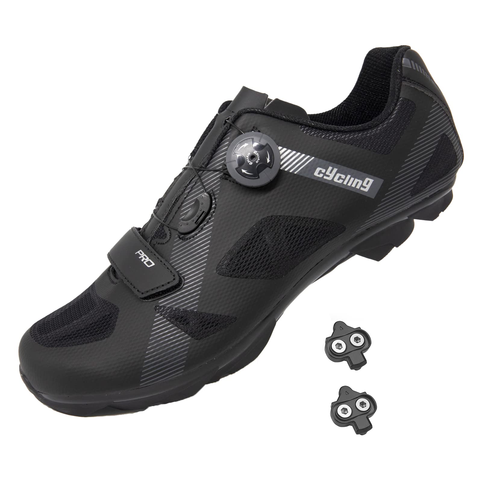 Premium Men's MTB Mountain Bike Shoes with SPD Cleats - Upgraded Durable Cycling Shoes for Peloton & Spin Class - Ideal for Road Biking, Indoor Cycling & Outdoor Adventures