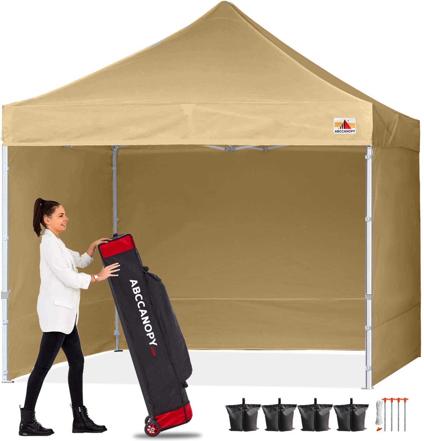 ABCCANOPY S1 Commercial Pop Up Canopy Tent 10x10/10x15/10x20 with Sidewalls - Heavy Duty Outdoor Shelter for Events, Markets & Camping