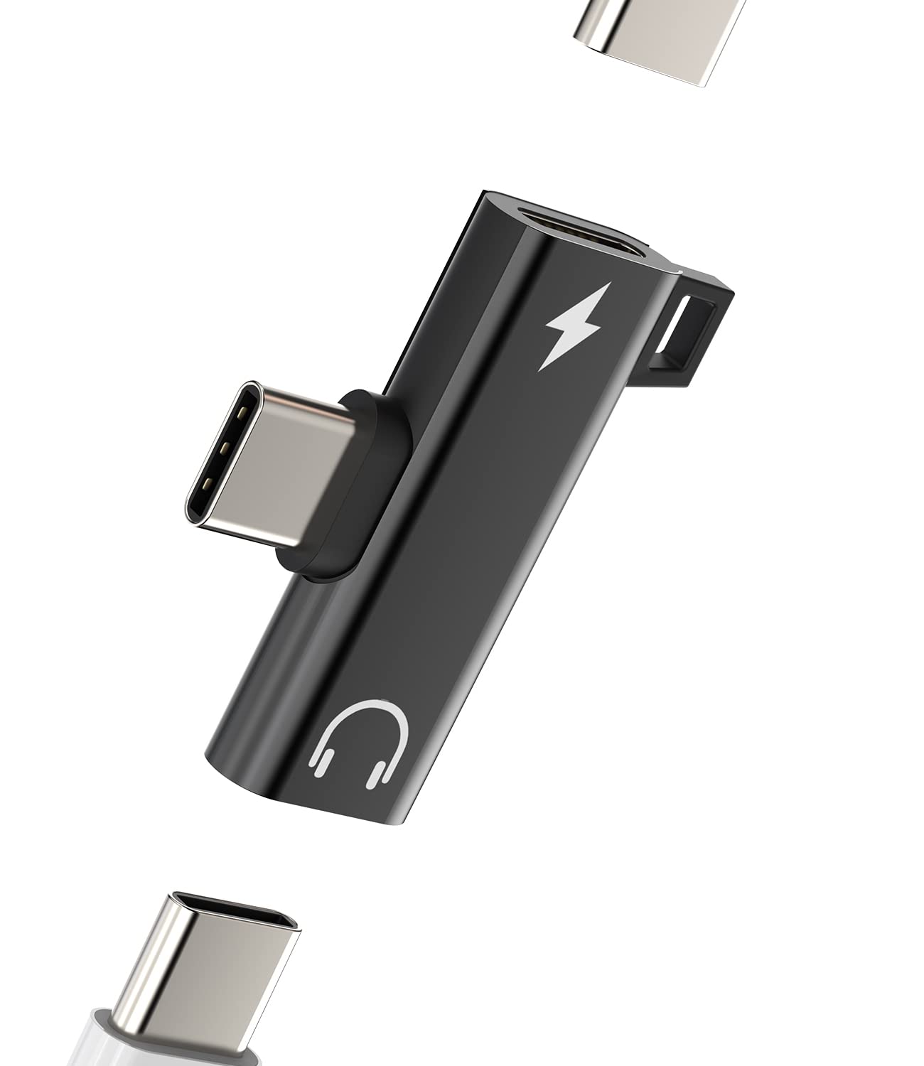 Dual USB C Headphone Adapter with DAC - 2-in1 Type C to 3.5mm Audio Jack & Charging Splitter - Compatible with Samsung Galaxy S23/S22, iPhone 15 Pro Max/Plus, iPad 10/Air 4/5/Mini 6/Pro 12.9 - Perfect for Music Streaming & Gaming While Charging