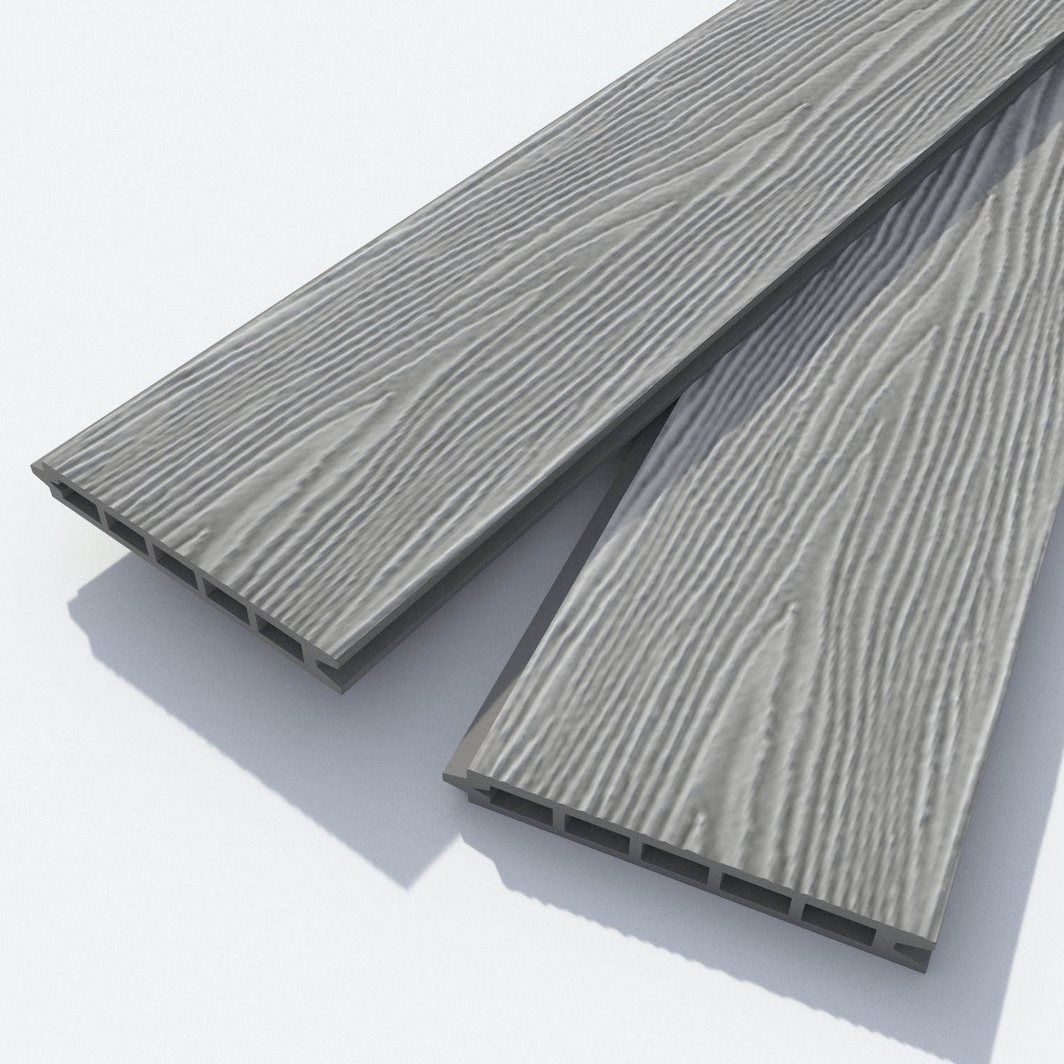 Classic Nabila Curved Top Fence Panel - Light Grey Composite Fencing with Durable Posts | Perfect for Backyard Privacy, Garden Borders & Decorative Outdoor Landscaping