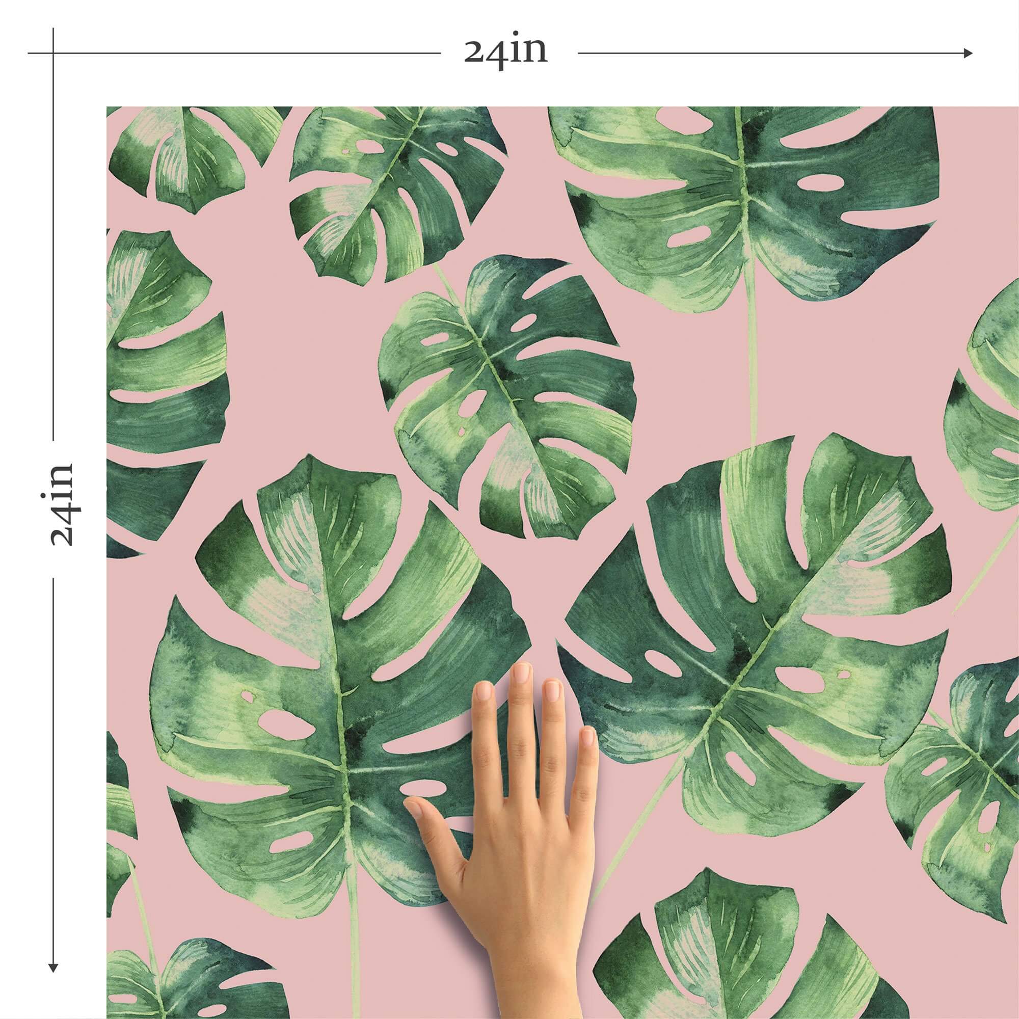 Pink Botanical Floral Peel and Stick Removable Wallpaper - Self-Adhesive Decorative Vinyl for Bedroom, Nursery, Living Room, Office & Home Decor