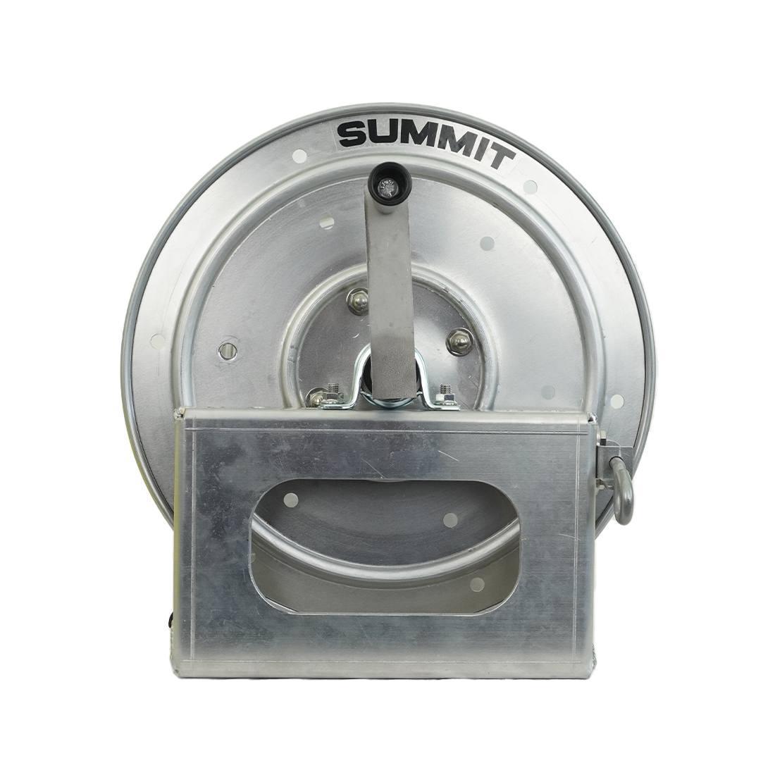 Summit SM Series Heavy Duty Aluminum Hose Reel with 1/2 Inch Inlet - Perfect for Garden, Car Washing & Outdoor Watering Tasks