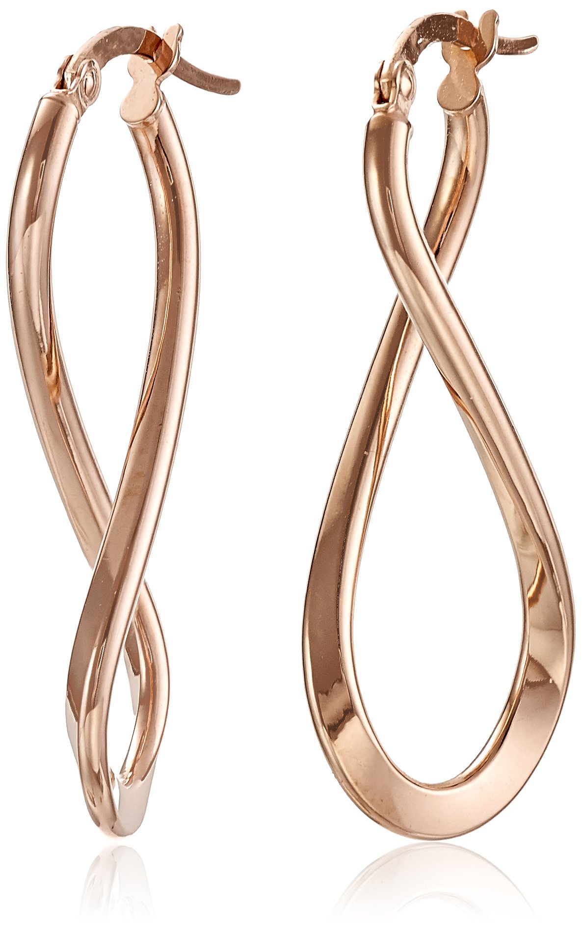 14K Gold Italian Infinity Drop Earrings for Women - Elegant Dangle Hoop Earrings for Everyday Wear, Date Night & Special Occasions