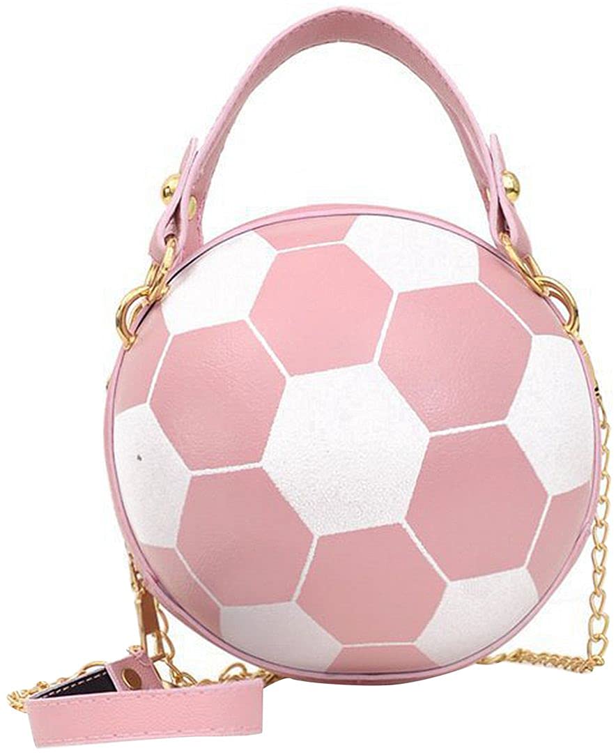 QZUnique Basketball Shaped Crossbody Bag - PU Leather Round Messenger Shoulder Purse for Women | Sporty Chic Handbag for Basketball Games, Gym, School & Daily Use