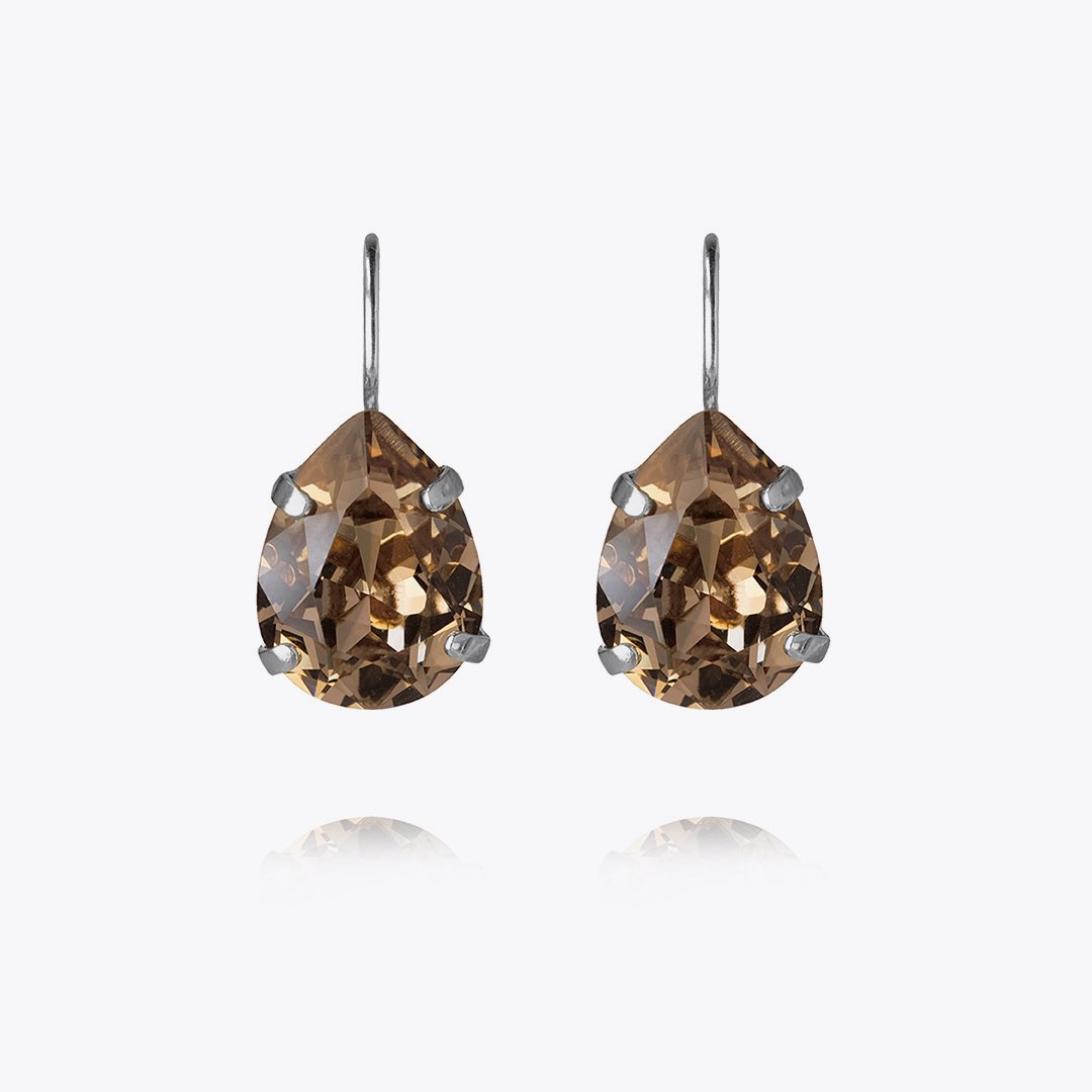 Mini Drop Clasp Earrings for Women - Greige Dangle Earrings | Lightweight Hypoallergenic Jewelry for Everyday Wear & Special Occasions