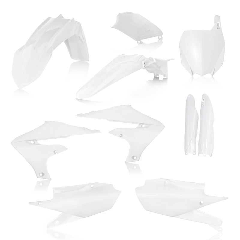 Acerbis Full Plastic Kit for Yamaha YZ250F YZ450FX YZ250FX YZ450F (2018-2023) - White | Durable Motorcycle Body Replacement | Perfect for Off-Road Racing & Trail Riding