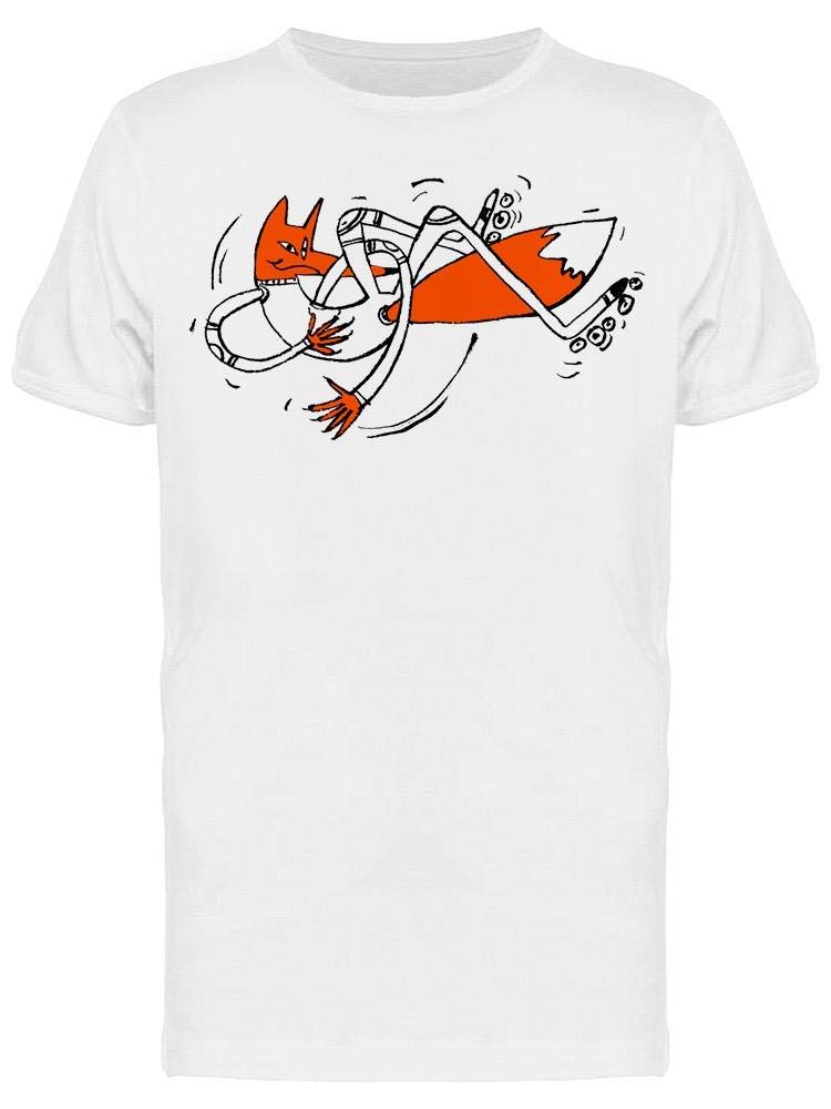 Fox On The Rollers Graphic T-Shirt for Men - Casual Streetwear Tee for Everyday Wear & Urban Fashion