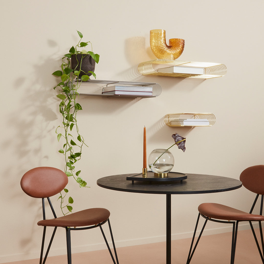 Curved Wall Shelf - Modern Floating Shelves for Home Decor, Bathroom & Kitchen Storage | Perfect for Displaying Books, Plants & Decorative Items