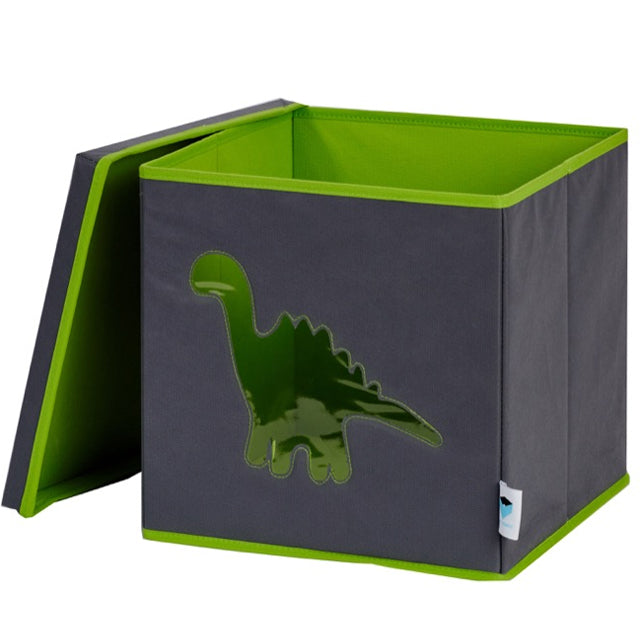 Dinosaur Toy Storage Box with Lid - Kids Room Organizer for Toys, Books & Games - Perfect for Playroom & Bedroom Organization